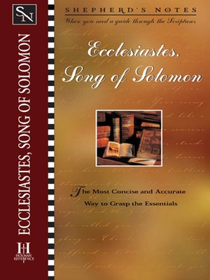 cover image of Ecclesiastes/Song of Solomon